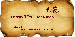 Andaházy Rajmunda névjegykártya